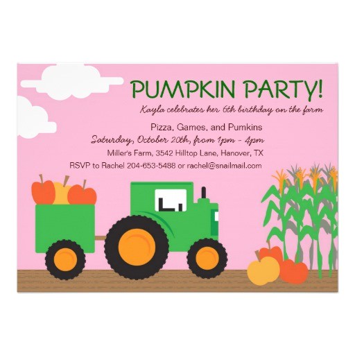 Fall themed Party Invitations Fall Farm theme Party Invitation 5 Quot X 7 Quot Invitation Card