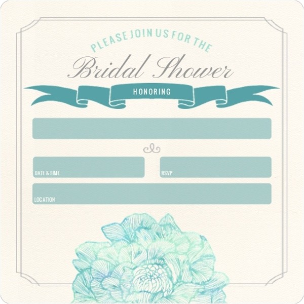 Fill In the Blank Bridal Shower Invitations Elegant Blooms Fill In the Blank Bridal Shower Invitation
