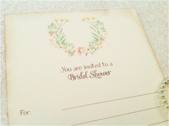 Fill In the Blank Bridal Shower Invitations Fill In Blank Invitations Bridal Shower Invites Floral Shabby