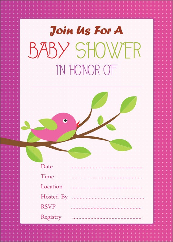 Fillable Baby Shower Invitations Cute Pink Baby Shower Invitation Instant Download Fill In Pink