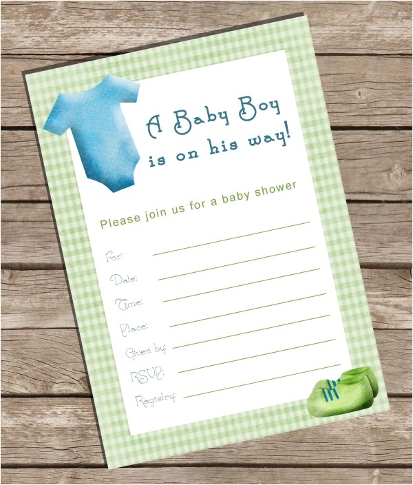 Fillable Baby Shower Invitations Fillable Baby Shower Invitation Boy Invitations Baby