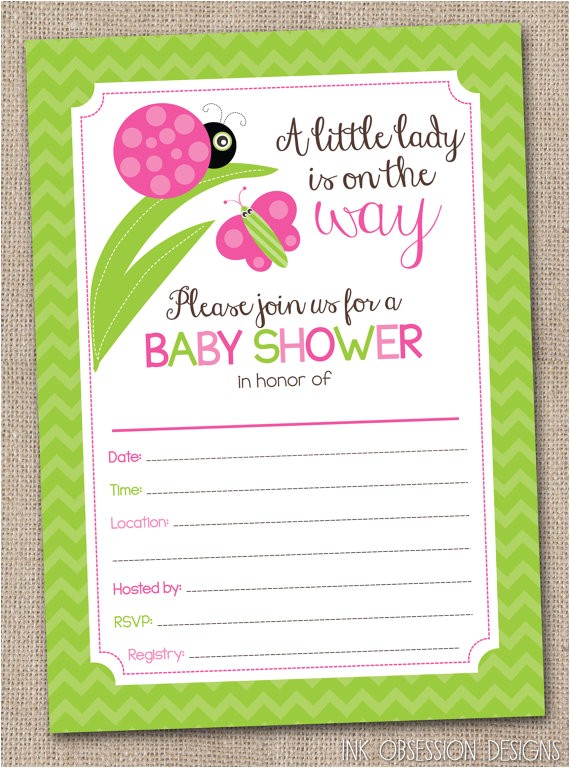 Filling Out Baby Shower Invitations Fill In Baby Shower Invitations Little by Inkobsessiondesigns