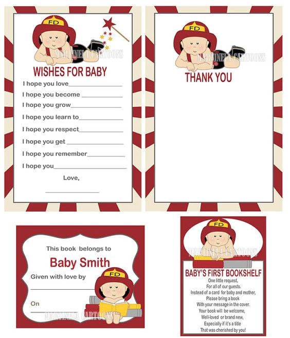Firefighter Baby Shower Invitations Firefighter Baby Shower Invitation Fireman by