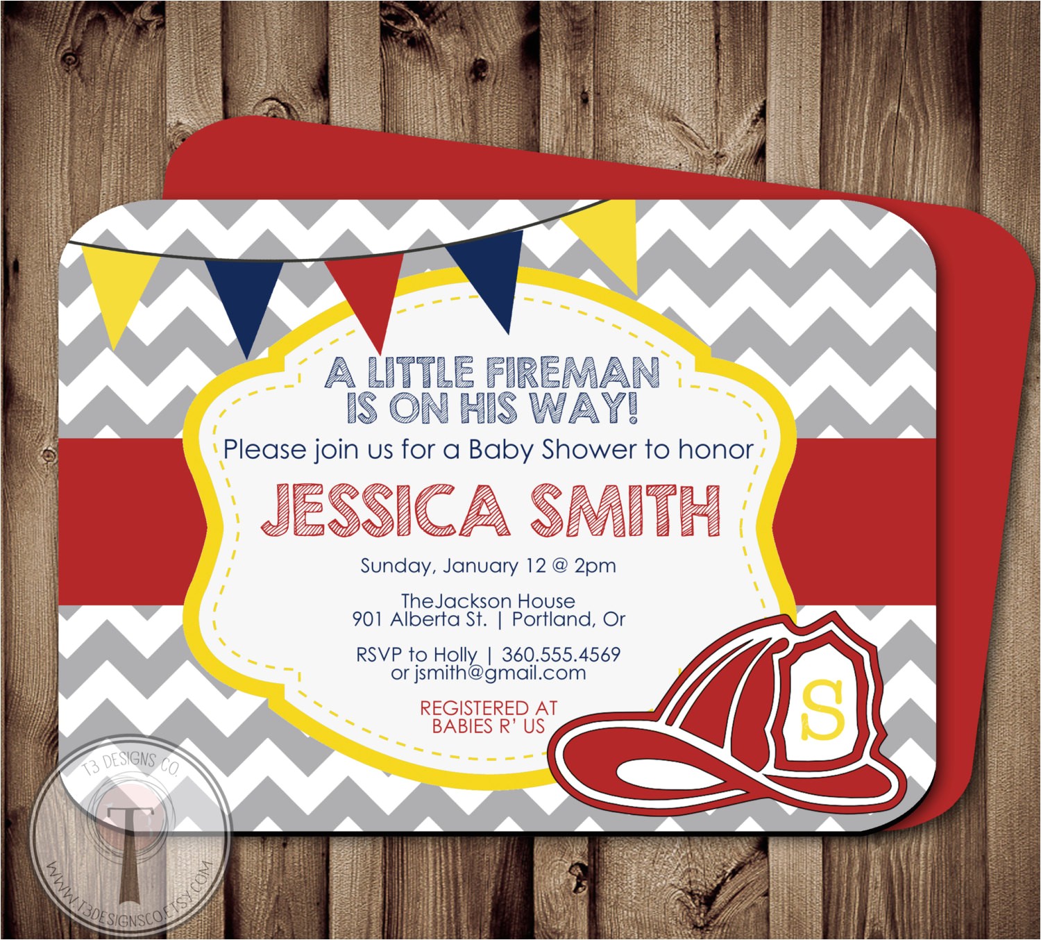 Firefighter Baby Shower Invitations Fireman Baby Shower Invitation Fire Fighter Shower Fireman