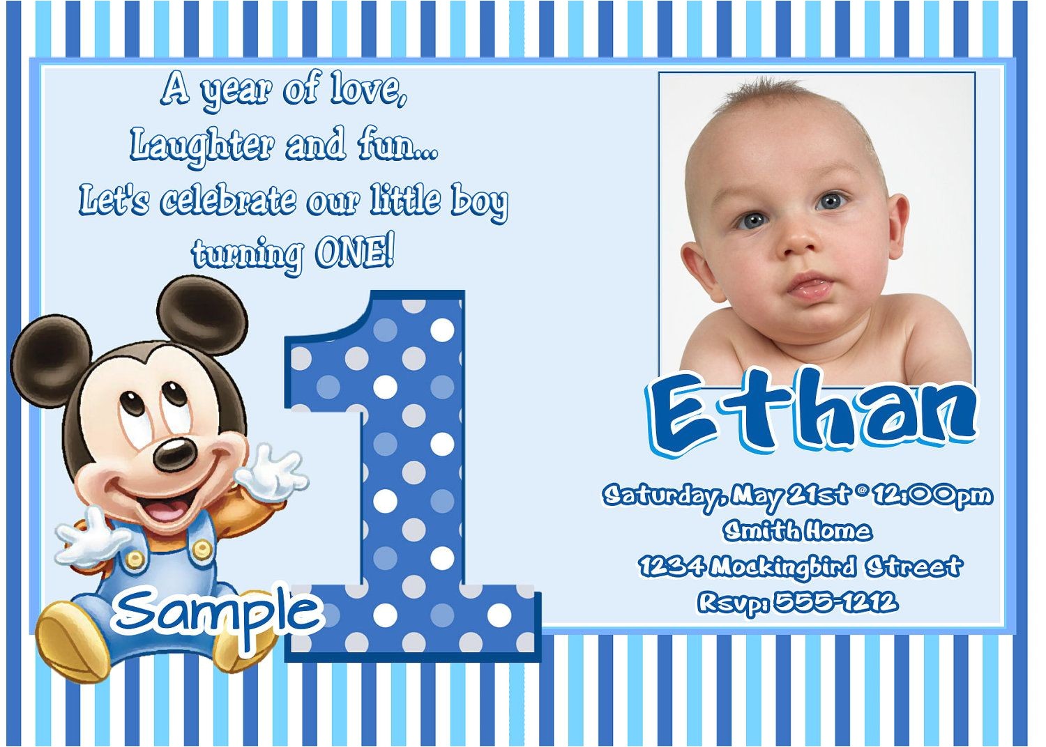 First Birthday Boy Invitation Wording Free 1st Birthday Invitation Maker