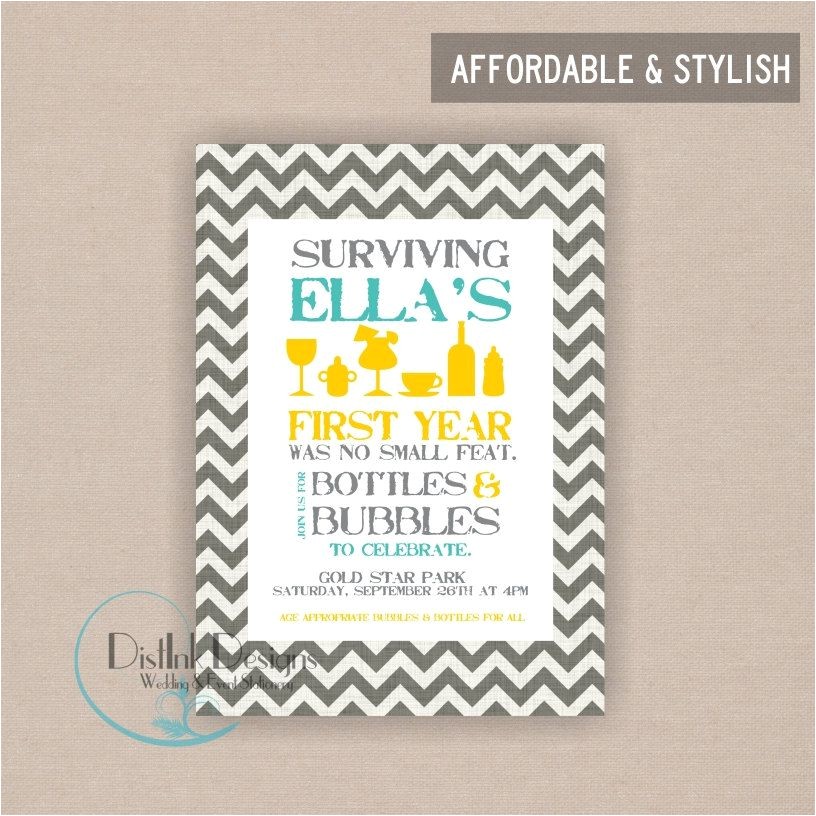 First Birthday Brunch Invitations Bubbles and Bottles Chevron Happy Hour Baby 39 S First First Birthday Brunch Invitations Bubbles and Bottles Chevron Happy Hour Baby 39 S First