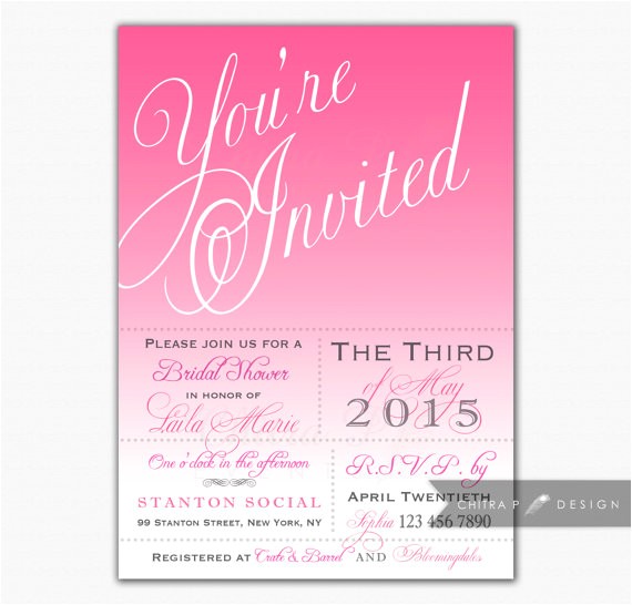 First Birthday Brunch Invitations Pink Bridal Shower Invitations Printed or Printable First Birthday Brunch Invitations Pink Bridal Shower Invitations Printed or Printable