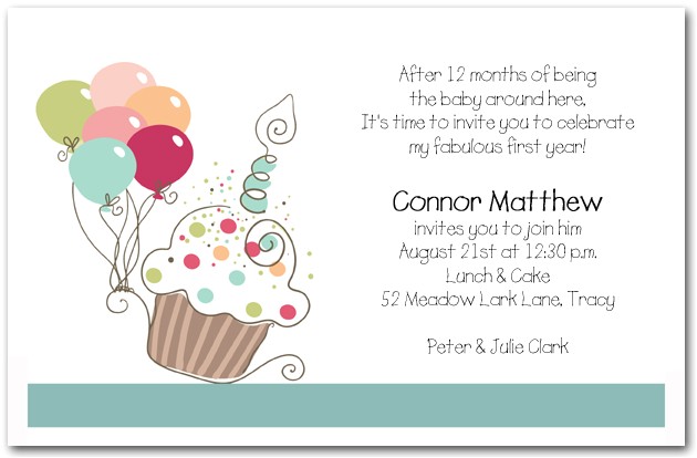 First Birthday Invitation Email First Birthday Invitation Wording Bagvania Free