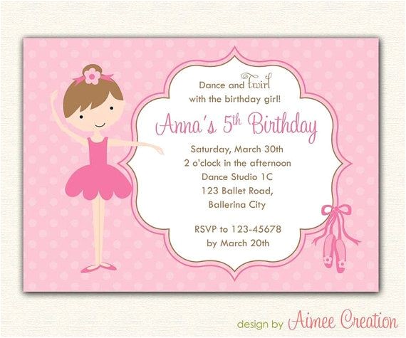 First Birthday Invitation Frames Ballerina Invitation Cards Borders Frames