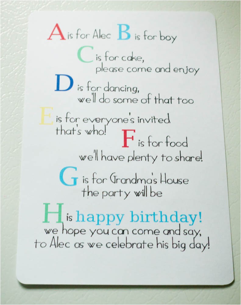 First Birthday Invitation Letter A is for Alec Abc 1st Birthday My Insanity