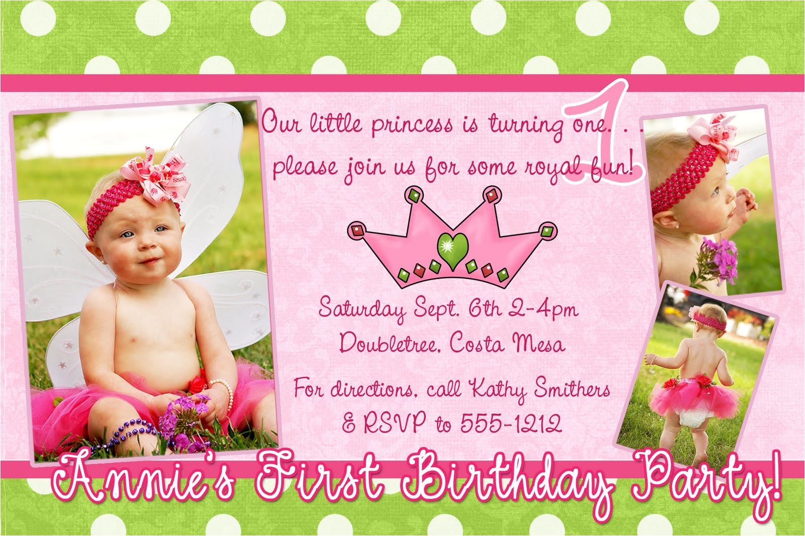 First Birthday Invitation Letter format Birthday Invitation Card Samples