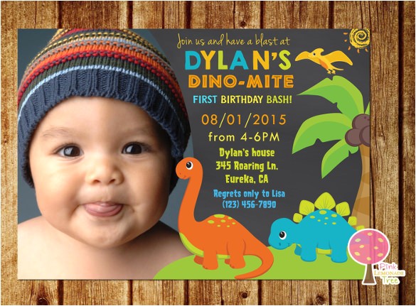 First Birthday Invitation Templates Free Download 15 Dinosaur Birthday Invitations Free Psd Vector Eps