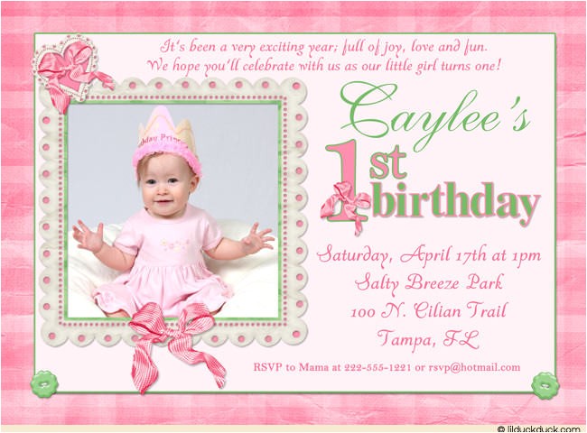 First Happy Birthday Invitation Message 1st Birthday Invitation Wording Bagvania Free Printable