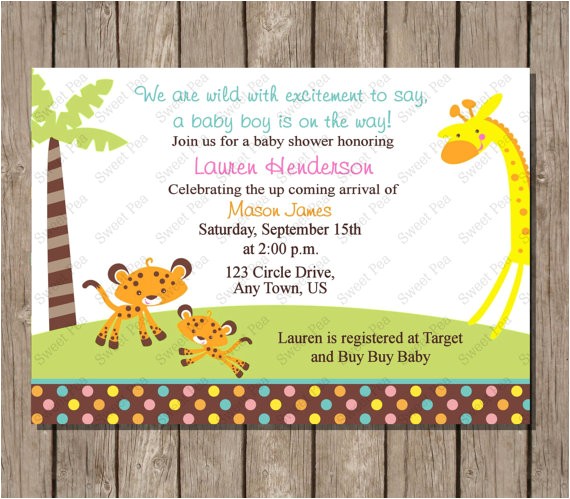 Fisher Price Baby Shower Invitations Fisher Price Jungle Baby Shower Invitation Digital Printable