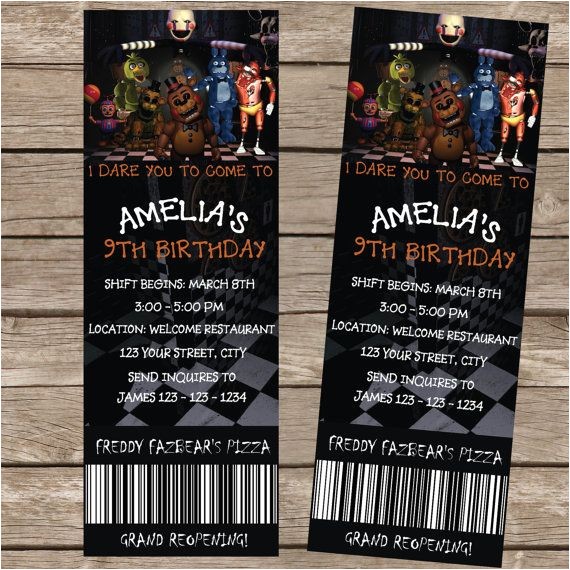 Five Nights at Freddy S Birthday Invitation Template 49 Best Five Nights at Freddy 39 S Images On Pinterest