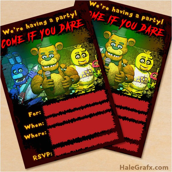 Five Nights at Freddy S Birthday Invitation Template Free Printable Five Nights at Freddy S Party Invitation