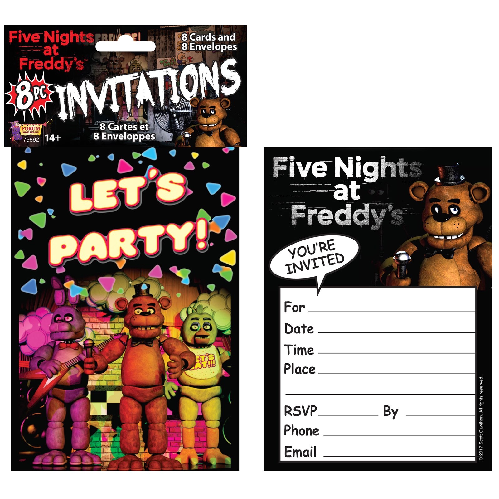 Five Nights at Freddy S Birthday Party Invitations Five Nights at Freddy 39 S Invitations 8 Birthdayexpress Com