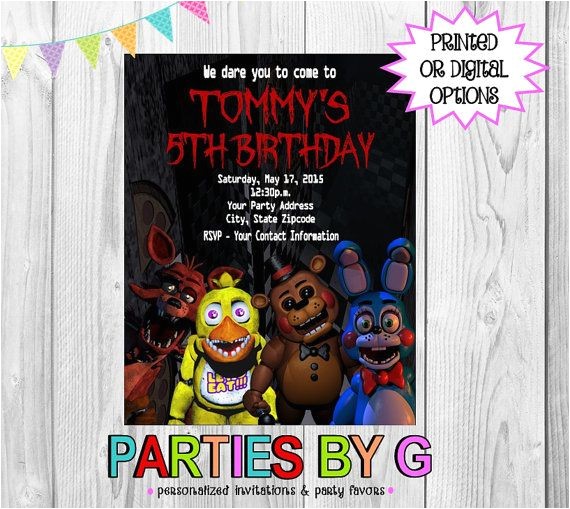 Five Nights at Freddy S Invitations Party City Five Nights at Freddy S Birthday Party Invitations by Five Nights at Freddy S Invitations Party City Five Nights at Freddy S Birthday Party Invitations by