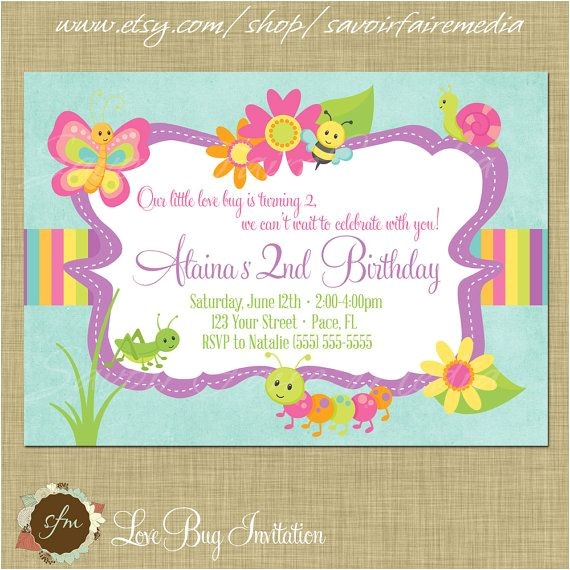 Flower themed Birthday Party Invitation Wording 16 Best Images About Animal and Bug themed Invitations On