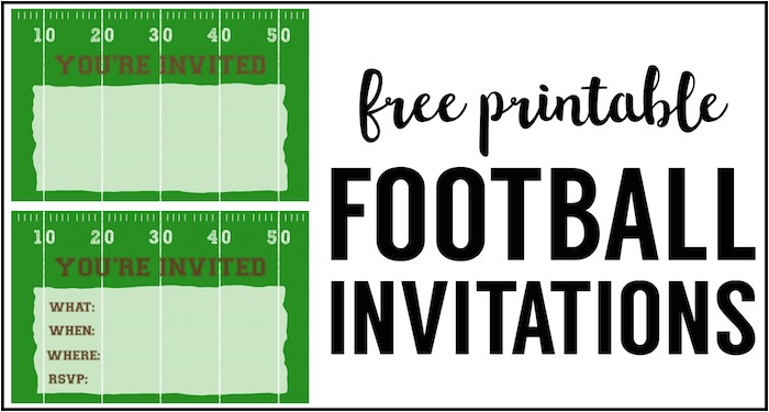 Football Birthday Party Invitation Templates Free Football Party Invitation Template Free Printable