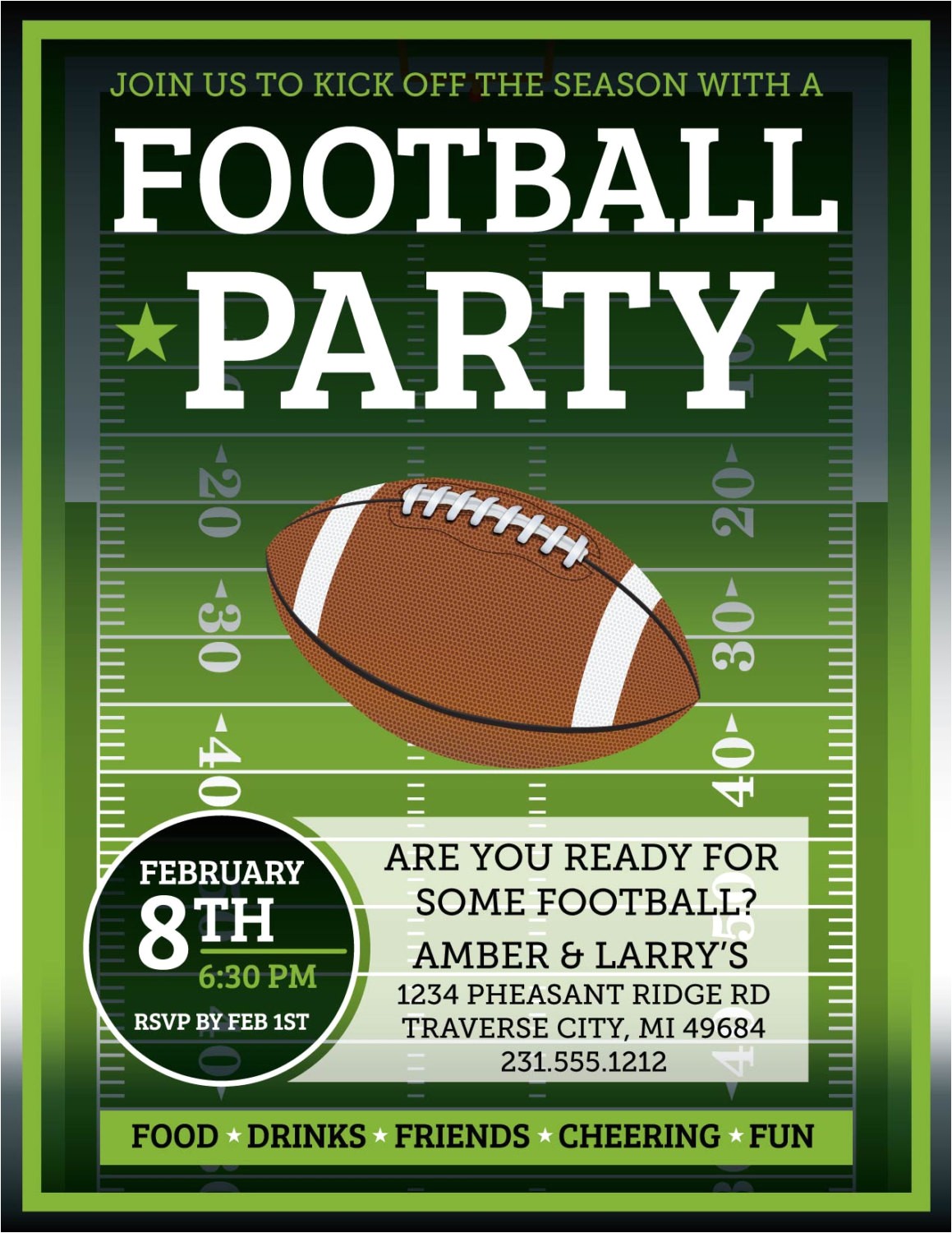 Football Watch Party Invitation Wording Football Invitation Superbowl Tailgate Party by Football Watch Party Invitation Wording Football Invitation Superbowl Tailgate Party by