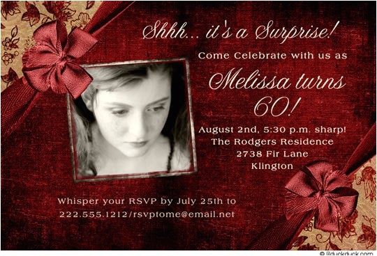 Formal 60th Birthday Invitation Wording formal Birthday Invitation Custom Party Unique Wording