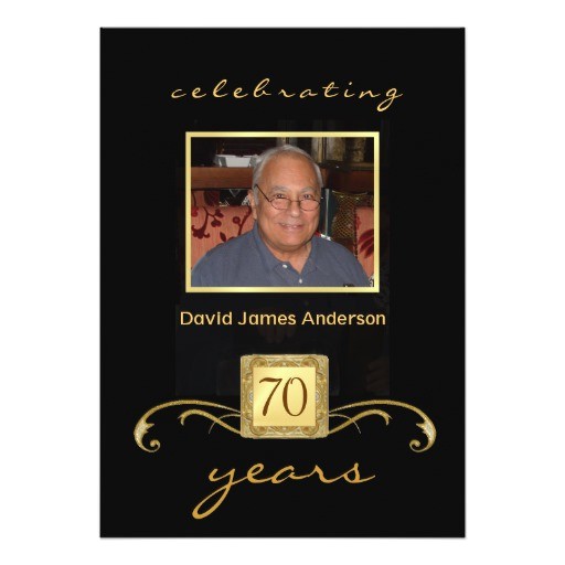 Formal 70th Birthday Invitation Wording 70th Birthday Party Invitations Men S formal