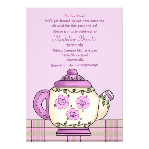 Formal Tea Party Invitation Wording afternoon Tea Birthday Party Invitation 5 Quot X 7 Quot Invitation