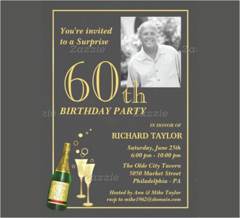Free 60th Birthday Invitations Templates Surprise 60th Birthday Party Invitation Template