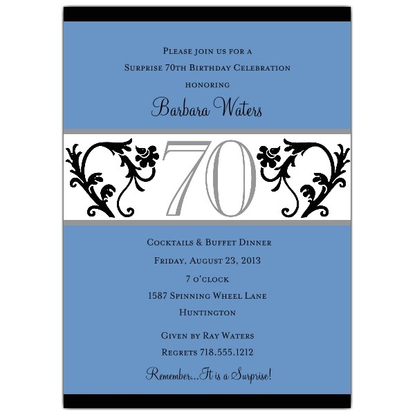 Free 70th Birthday Invitation Wording Elegant Vine Blue 70th Birthday Invitations Paperstyle Free 70th Birthday Invitation Wording Elegant Vine Blue 70th Birthday Invitations Paperstyle