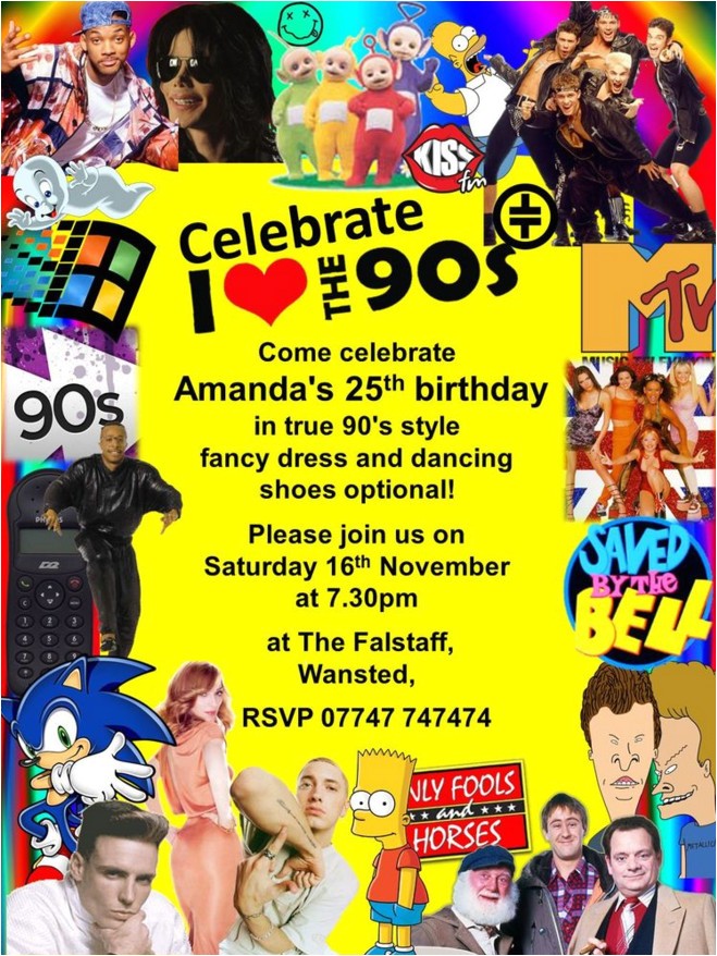 Free 90s Party Invitation Template 90s themed Party Best Ideas
