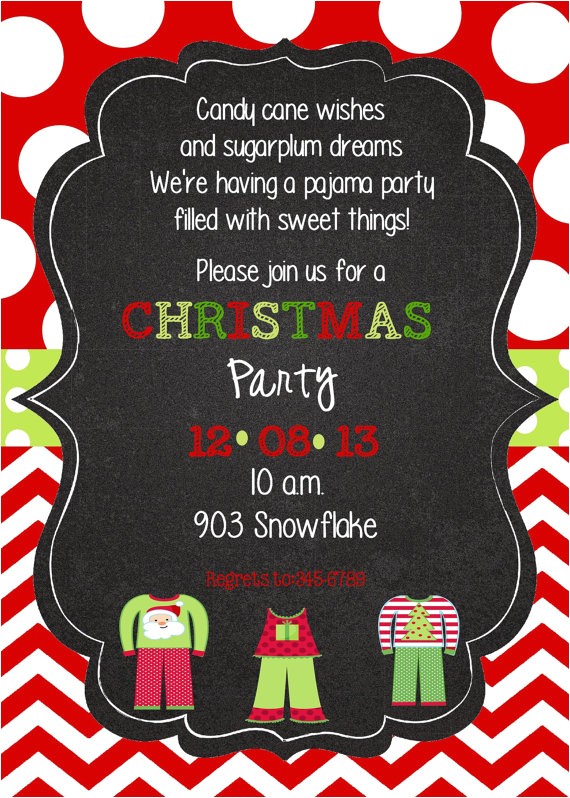 Free Animated Christmas Party Invitations Items Similar to Christmas Pajama Party Invitation Digital