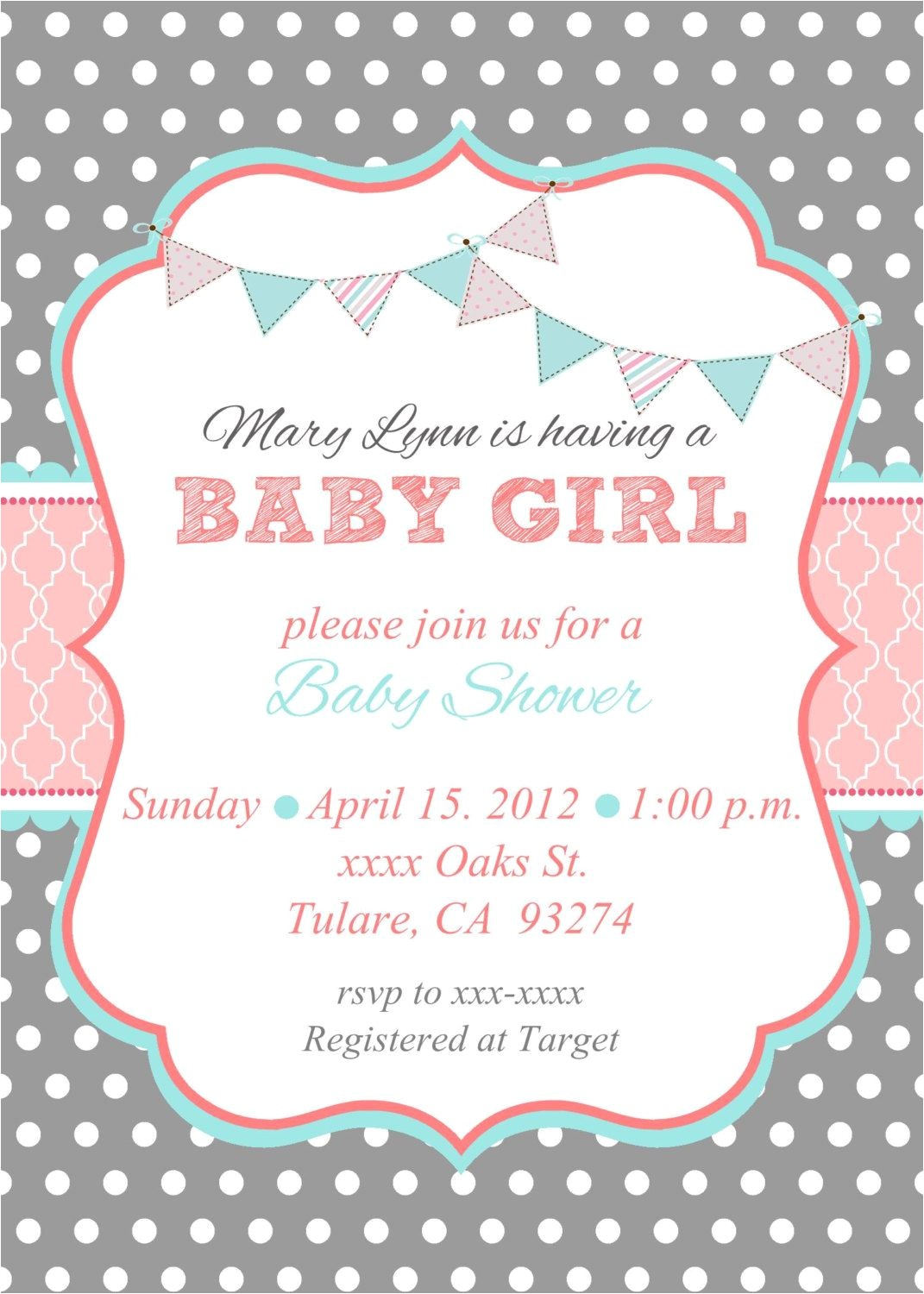Free Baby Girl Shower Invitations Loca Date Time Line About Diaper Raffle & Spa Prize Free Baby Girl Shower Invitations Loca Date Time Line About Diaper Raffle & Spa Prize