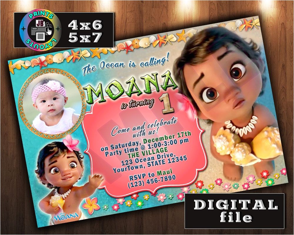 Free Baby Moana Birthday Invitation Template Baby Moana Birthday Invitation Custom by Free Baby Moana Birthday Invitation Template Baby Moana Birthday Invitation Custom by