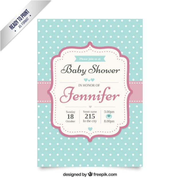 Free Baby Shower Invites Downloads Fancy Baby Shower Invitation Vector