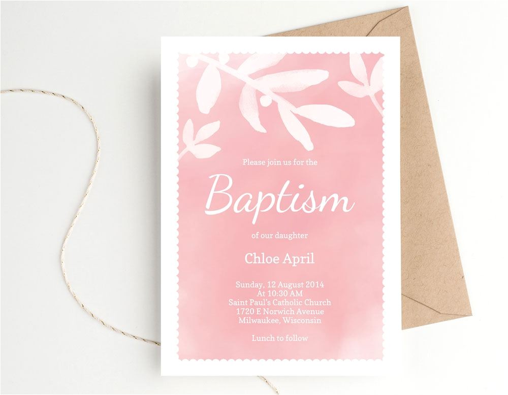 Free Baptism E Invitations Free Baptism Invitations to Print Baptism Invitation