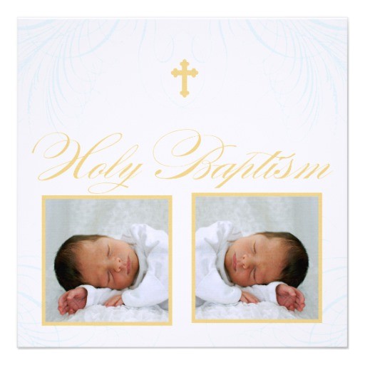 Free Baptism Invitations for Twins Twin Boys Baptism Invitation 13 Cm X 13 Cm Square