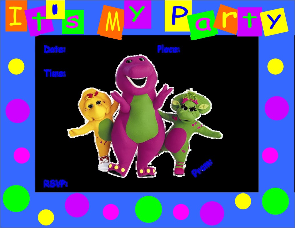 Free Barney Birthday Invitation Templates Barney Birthday Invitations Best Party Ideas