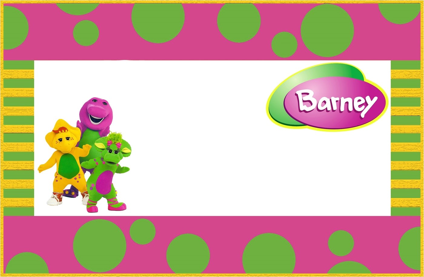 Free Barney Birthday Invitation Templates Wmmfitness