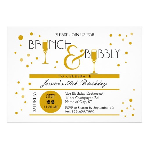 Free Birthday Brunch Invitations Brunch and Bubbly Birthday Invitation 5 Quot X 7 Quot Invitation