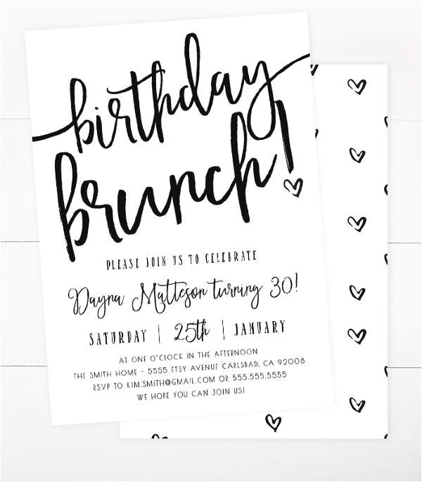 Free Birthday Brunch Invitations Invitation Flyer Templates Free Premium Templates