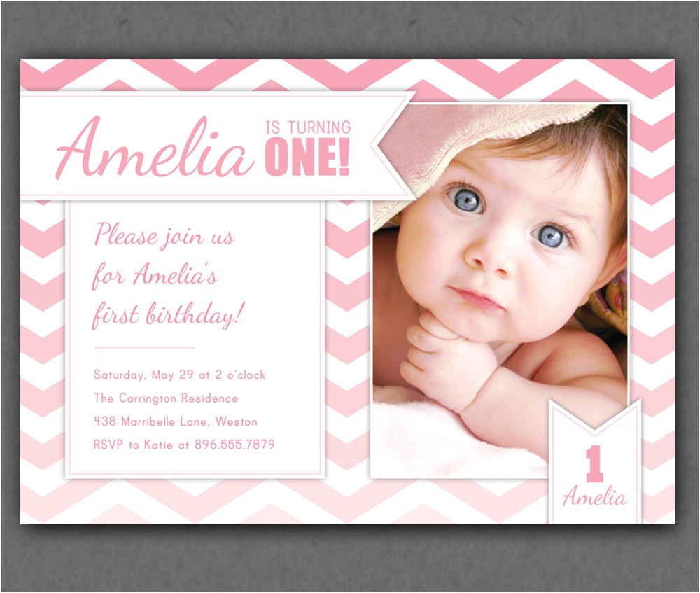 Free Birthday Invitation Templates for 1 Year Old Free One Year Old Birthday Invitations Template Drevio