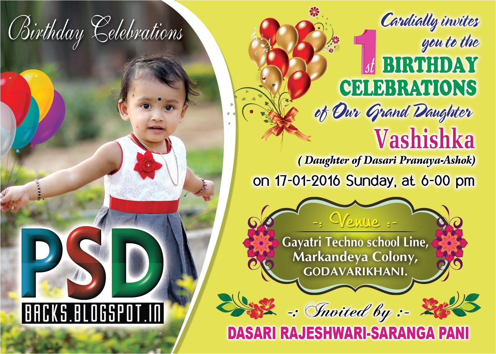Free Birthday Invitation Templates for Whatsapp Birthday Party Invitation Psd Templates Free Donwloads