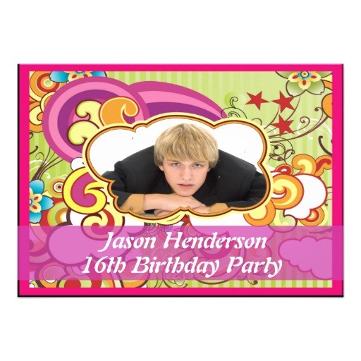 Free Birthday Invitations for 16 Year Old Boy Free Printable 16 Year Old Birthday Invitation Template
