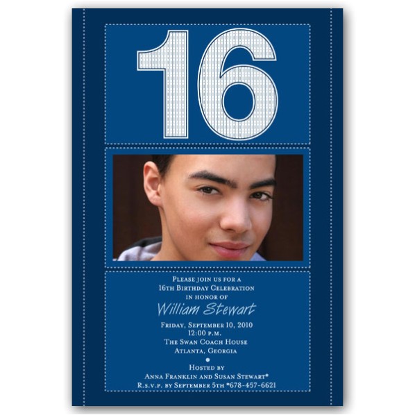Free Birthday Invitations for 16 Year Old Boy Free Printable 16 Year Old Birthday Invitation Template
