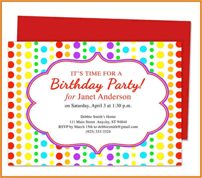 Free Birthday Invitations Templates for Word top 14 Birthday Party Invitation Template Word