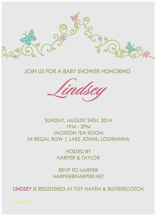 Free butterfly Baby Shower Invitation Templates Baby Shower Invitation Lovely Free Printable butterfly