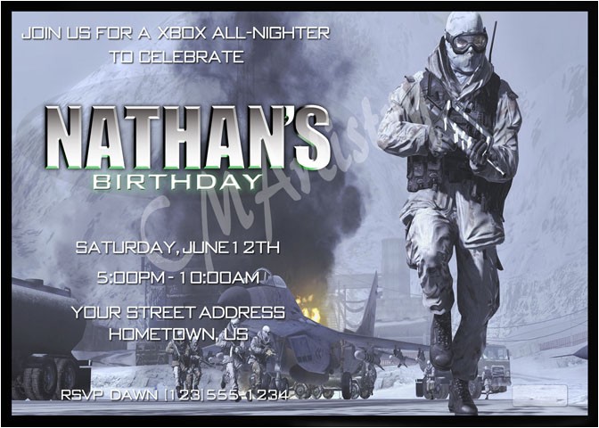 Free Call Of Duty Birthday Party Invitations Personalized Invitations Free Call Of Duty Birthday Party Invitations Personalized Invitations