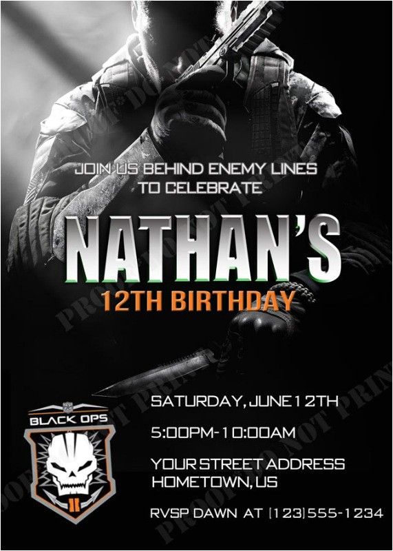 Free Call Of Duty Birthday Party Invitations Personalized Invitations Free Call Of Duty Birthday Party Invitations Personalized Invitations