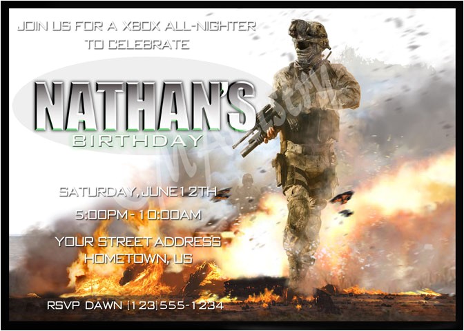 Free Call Of Duty Birthday Party Invitations Personalized Invitations Free Call Of Duty Birthday Party Invitations Personalized Invitations